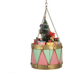 Clayre & Eef 6Y5867P Decoratieve Trommel Ø 21x34/43 cm Roze Groen