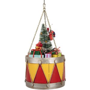 Clayre & Eef 6Y5867Y Decoratieve Trommel Ø 21x34/43 cm Geel Rood