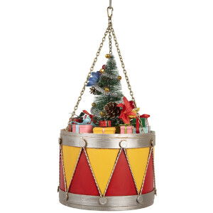 Clayre & Eef 6Y5867Y Decoratieve Trommel Ø 21x34/43 cm Geel Rood