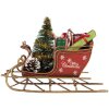 Clayre & Eef 6Y5868 Decoratie Sneeuwslede 17x8x12 cm Rot Goudkleurig