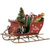 Clayre & Eef 6Y5868 Decoratie Sneeuwslede 17x8x12 cm Rot Goudkleurig
