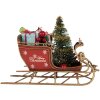 Clayre & Eef 6Y5868 Decoratie Sneeuwslede 17x8x12 cm Rot Goudkleurig