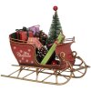 Clayre & Eef 6Y5869 Decoratie Sneeuwslede 21x9x18 cm Rood Goudkleurig