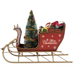 Clayre & Eef 6Y5870 Decoratieve Sleet 30x15x22 cm Rood Goudkleurig