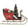 Clayre & Eef 6Y5870 Decoratieve Sleet 30x15x22 cm Rood Goudkleurig