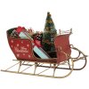 Clayre & Eef 6Y5870 Decoratieve Sleet 30x15x22 cm Rood Goudkleurig