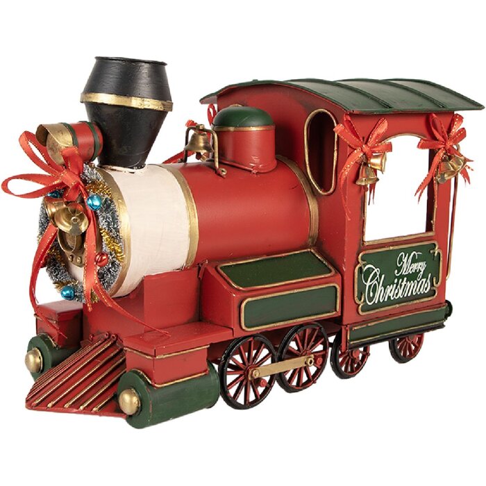 Clayre & Eef 6Y5871 Decoratie Locomotief 35x16x22 cm Rood
