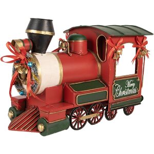 Clayre & Eef 6Y5871 Decoratie Locomotief 35x16x22 cm Rood
