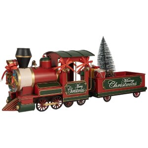 Clayre & Eef 6Y5871 Decoratie Locomotief 35x16x22 cm Rood