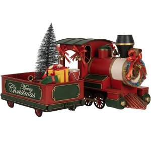 Clayre & Eef 6Y5871 Decoratie Locomotief 35x16x22 cm Rood