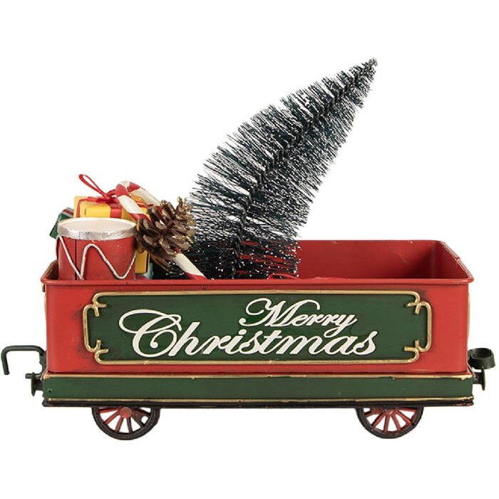 Clayre & Eef 6Y5872 Decoratieve Wagon 31x15x25 cm Rood