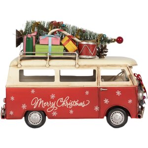 Clayre & Eef 6Y5873 Modelbus 38x16x28 cm Rood Beige