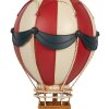 Clayre & Eef 6Y5874 Decoratie Heteluchtballon Ø 26x42 cm Rood & Beige