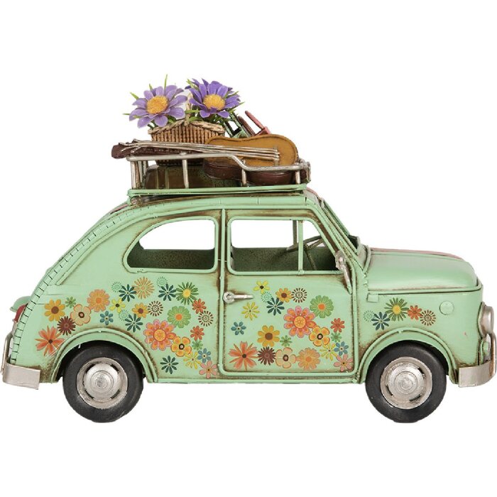 Clayre & Eef 6Y5876 Decoratie Auto Groen 26x12x18 cm