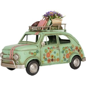 Clayre & Eef 6Y5876 Decoratie Auto Groen 26x12x18 cm