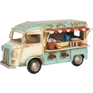 Clayre & Eef 6Y5877 Decoratie Foodtruck 26x14x14 cm Beige Blauw