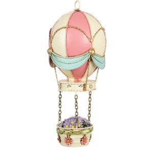 Clayre & Eef 6Y5878 Decoratie Heteluchtballon Ø 14x29 cm Roze Beige