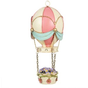 Clayre & Eef 6Y5878 Decoratie Heteluchtballon Ø 14x29 cm Roze Beige