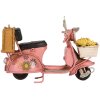 Clayre & Eef 6Y5879 Model Motorroller 12x6x8 cm Roze Beige