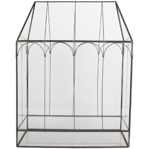 Clayre & Eef 5GL0022 Decoratie Mini Kas 35x15x46 cm Zwart Transparant