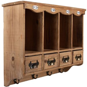 Clayre & Eef 5H0745 Wandkast 53x16x42 cm bruin