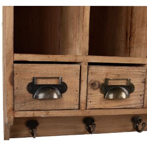 Clayre & Eef 5H0745 Wandkast 53x16x42 cm bruin