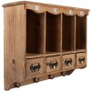 Clayre & Eef 5H0745 Wandkast 53x16x42 cm bruin