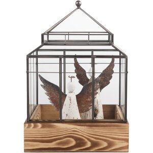 Clayre & Eef 6GL5362 Decoratieve Minikas 21x21x32 cm
