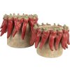 Clayre & Eef 6TE0579L Bloempot Ø 21x17 cm Terrakotta Landelijke Stijl
