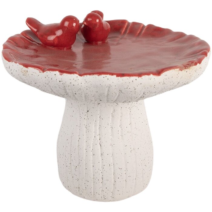 Clayre & Eef 6TE0581 Decoratie Paddenstoel Ø 25x21 cm Wit en Rood