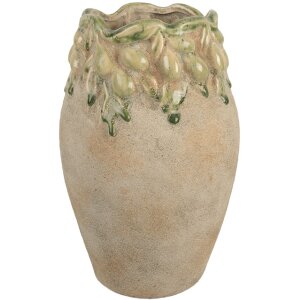 Clayre & Eef 6TE0582 Bloempot Ø 18x27 cm Beige-Geel Terrakotta