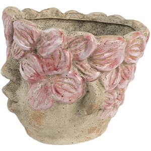 Clayre & Eef 6TE0583 Bloempot Ø 18x15 cm Beige-Roze