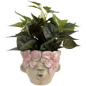 Clayre & Eef 6TE0583 Bloempot Ø 18x15 cm Beige-Roze