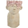 Clayre & Eef 6TE0584L Bloempot 20x19x31 cm Beige Roze