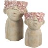 Clayre & Eef 6TE0584L Bloempot 20x19x31 cm Beige Roze