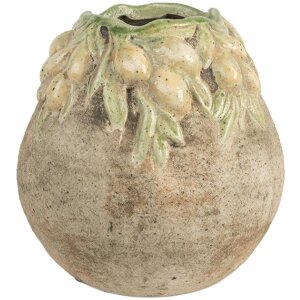 Clayre & Eef 6TE0585 Bloempot Ø 18x18 cm Beige Geel