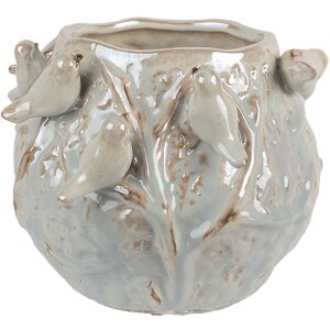 Clayre & Eef 6TE0587 Bloempot 22x21x17 cm Groen Grijs
