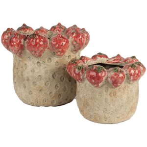 Clayre & Eef 6TE0588M Bloempot Terracotta Ø 15x11 cm