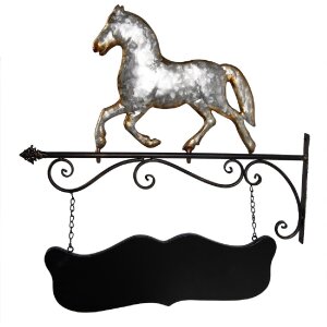 Clayre & Eef 5Y1312 Ophangbord Paard 66x3x67 cm