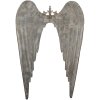 Clayre & Eef 5Y1367 Wanddecoratie Vleugels 46x4x65 cm Grijs en Goudkleurig