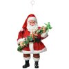 Clayre & Eef 66248 Decoratiehanger Kerstman 10x6x17 cm