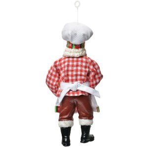 Clayre & Eef 66249 Decoratiehanger Kerstman 9x6x17 cm