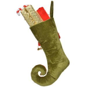 Clayre & Eef 66252 Decoratieve Kerststrump 24x7x46 cm Rot en Groen