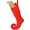 Clayre & Eef 66253 Decoratieve Kerstsok 24x7x46 cm Rood-Goud
