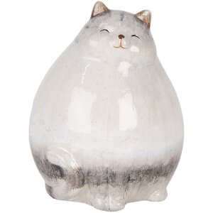 Clayre & Eef 6CE2131 Decoratie Kat 14x13x18 cm Grijs
