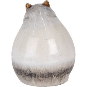 Clayre & Eef 6CE2131 Decoratie Kat 14x13x18 cm Grijs