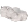 Clayre & Eef 6CE2132 Bloempot Kat Grijs 27x16x10 cm