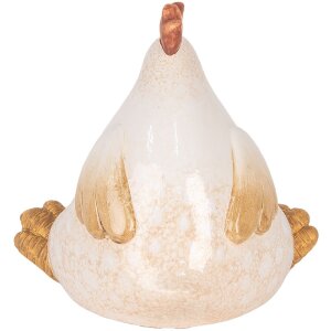 Clayre & Eef 6CE2133 Decoratie Kip 18x14x17 cm Beige & Bruin