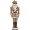 Clayre & Eef 6PR5532 Decoratie Notenkraker 6x5x18 cm Bruin en Wit