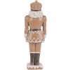 Clayre & Eef 6PR5532 Decoratie Notenkraker 6x5x18 cm Bruin en Wit